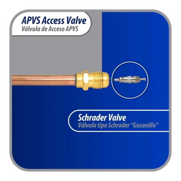 Schrader access valve extended copper - AP AC Distributors