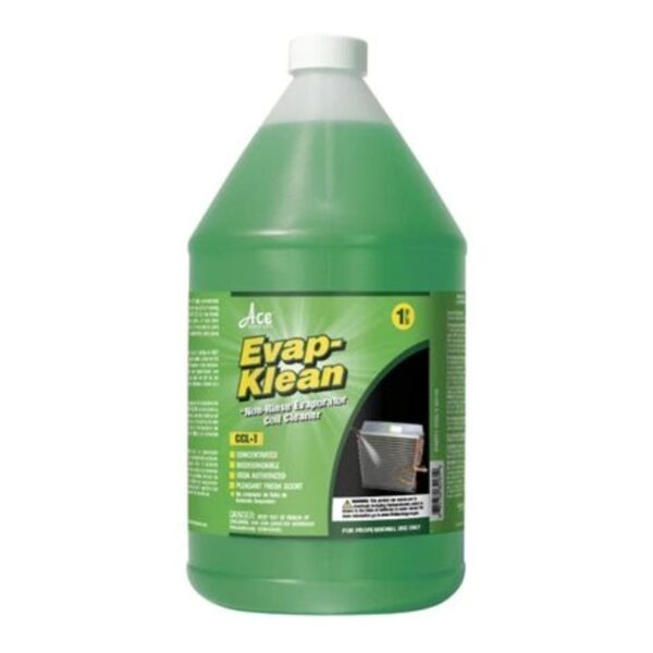 Ace CCL1 Evap Klean Non Rinse Evaporator Cleaner, 4x1 Gal, 44LBS/CS - AP AC Distributors