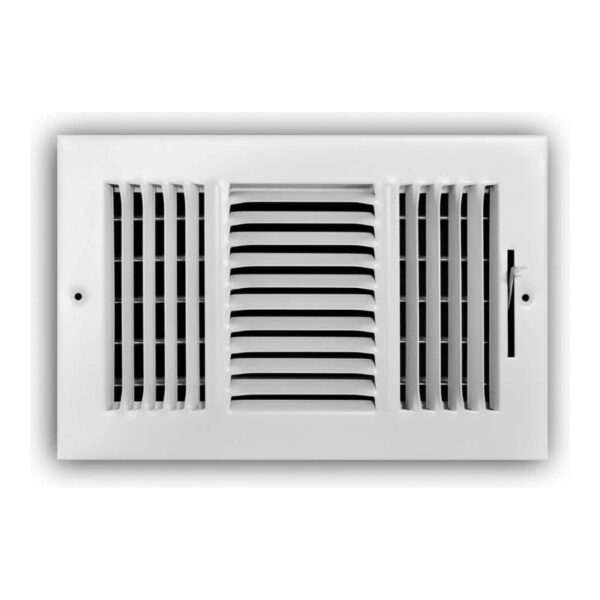 White aluminum 3-way ceiling supply diffuser - AP AC Distributors