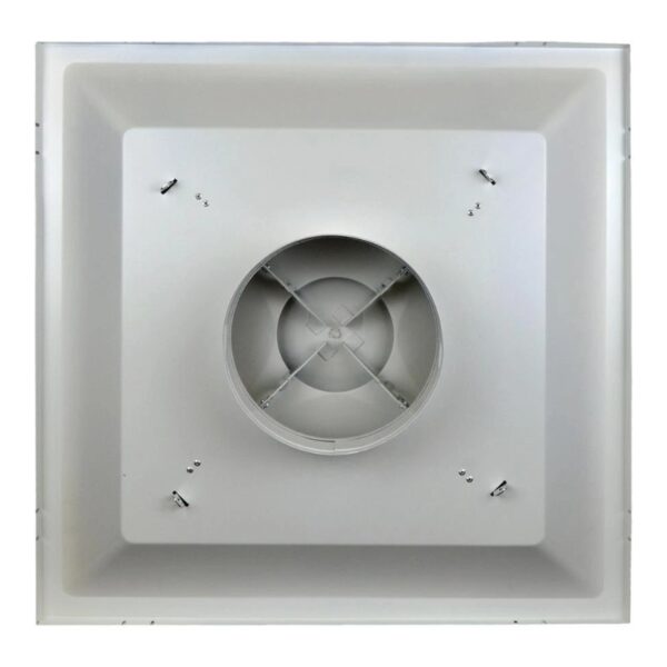 Square cone ceiling diffuser t-bar lay-in 24x24 white - AP AC Distributors
