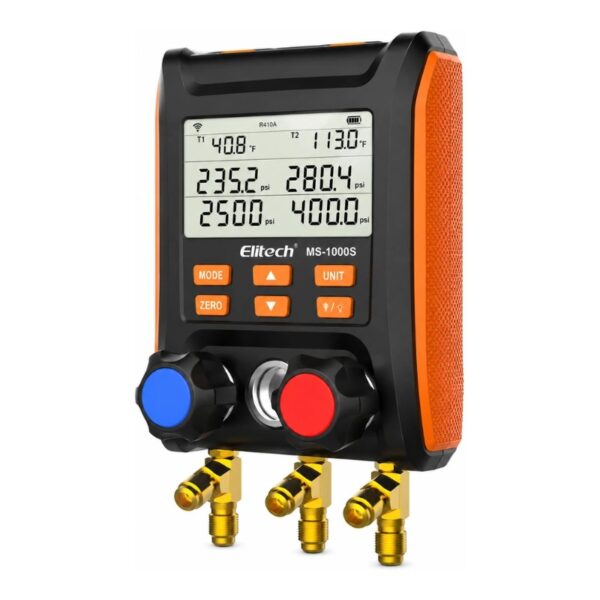 Elitech Manifold Bluetooth,l Hoses, Clamps,case & Accs MS-1000s - AP AC Distributors