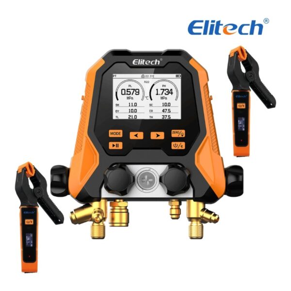 Elitech Wireless Smart Manifold, Wired Clamp, Hose And Case MS810S - AP AC Distributors