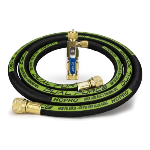 HCPRO HCQF438K Quick Flow 1/4" Sea Female Evacuation Valve Core Tool And 3/8" 6FT Hose Kit 22-0002 - AP AC Distributors