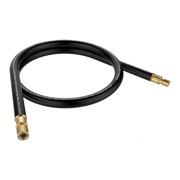 NAVAC Evacuation Hose, Black, 6' , 1/2'' Diameter , 1/2'' To 1/4'' Fitting NHB2 - AP AC Distributors