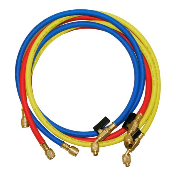 NAVAC NH5SC Refrigerant Hose R,b,y 5'X3 Ball Valve - AP AC Distributors
