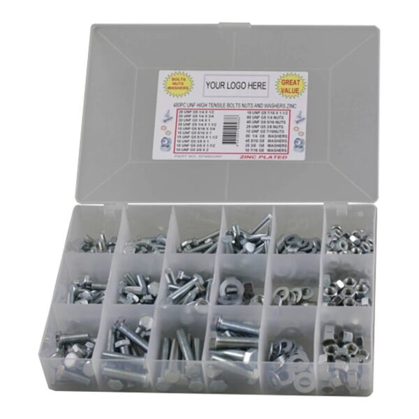 Zinc hex nuts washers box - AP AC Distributors