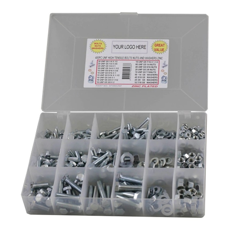 Zinc hex nuts washers box - AP AC Distributors