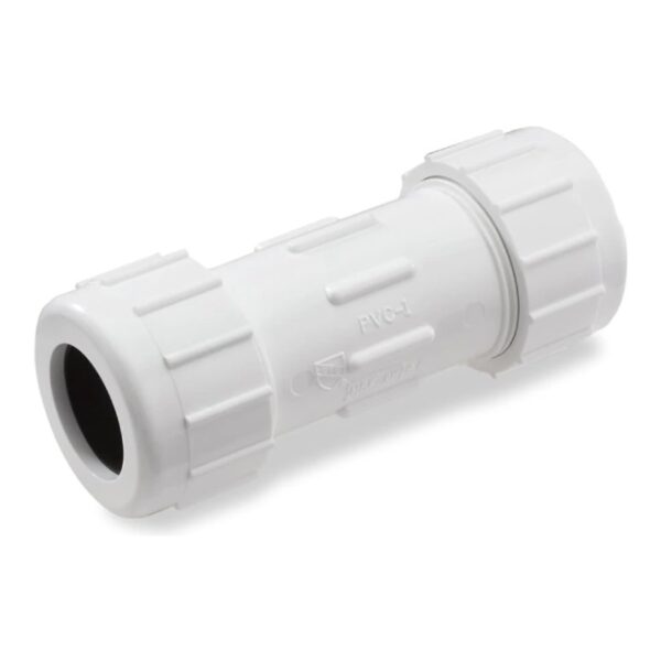 Schedule 40 PVC coupling fitting white - AP AC Distributors