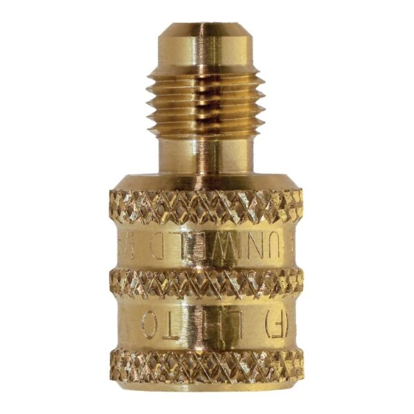 Uniweld A2L Refrigerant Tank Adapter, 1/4" F.f. (lh) X 1/4" M.f. (rh), Straight UA2LA - AP AC Distributors