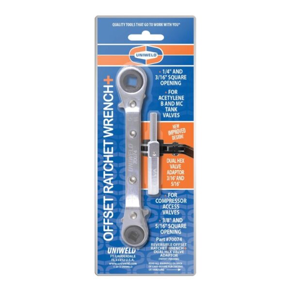 Uniweld Offset Ratchet Wrench 70074 - AP AC Distributors