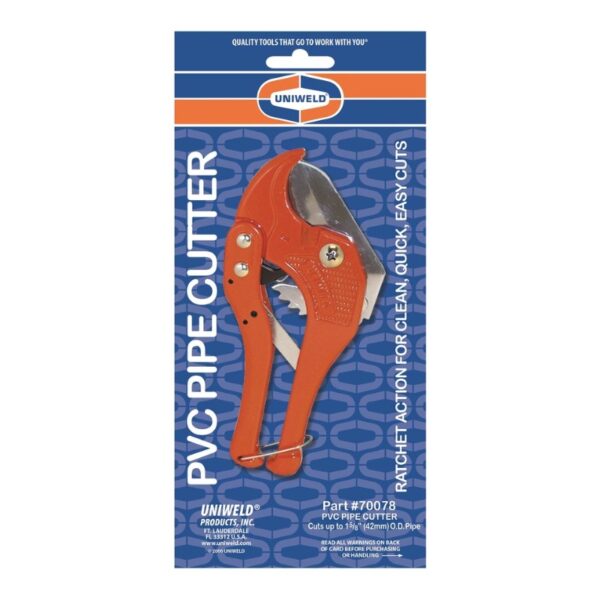 Uniweld PVC Ratchet Cutter, Up To 1-5/8" 70078 - AP AC Distributors