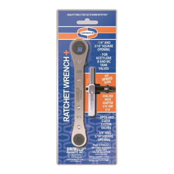 Uniweld Reversible Ratchet Wrench 70022 - AP AC Distributors
